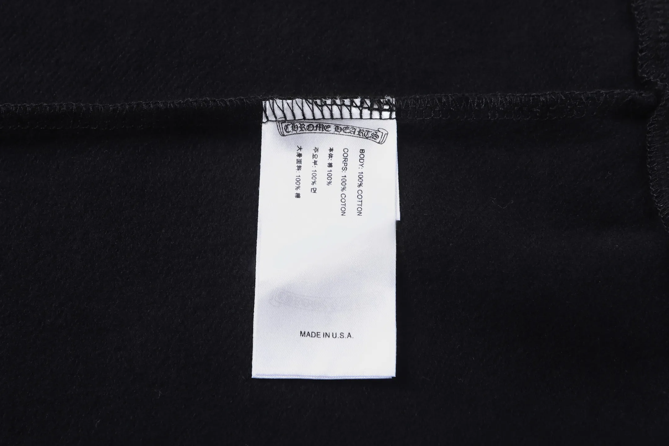 P400 White background picture] Chrome Hearts/Chrome Heart Cross Embroidery Round Neck Sweater [Ready Stock] S M L